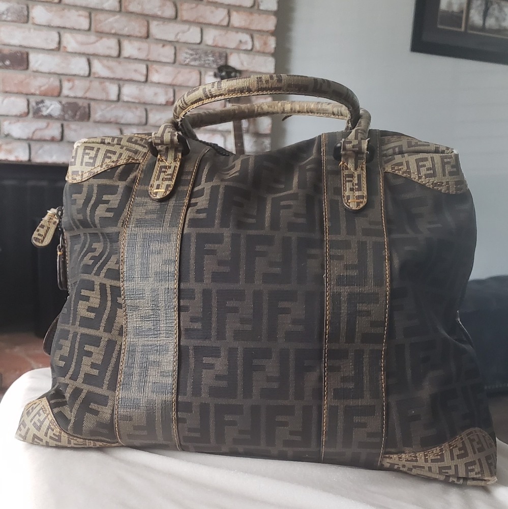 Authentic Pre-owned Fendi Zucca Zucchino Tote